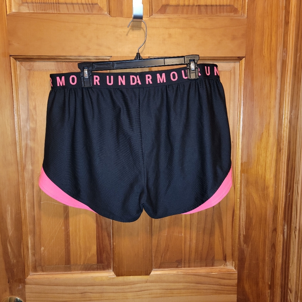 Under Armor Atheltic Shorts XXL Pink and Black - Picture 3 of 3